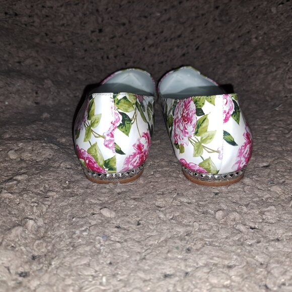 DUNE LONDON-Harmonie-Floral Faux Patent Leather Ballet Flats-Sz 7-Excellent - Picture 6 of 8